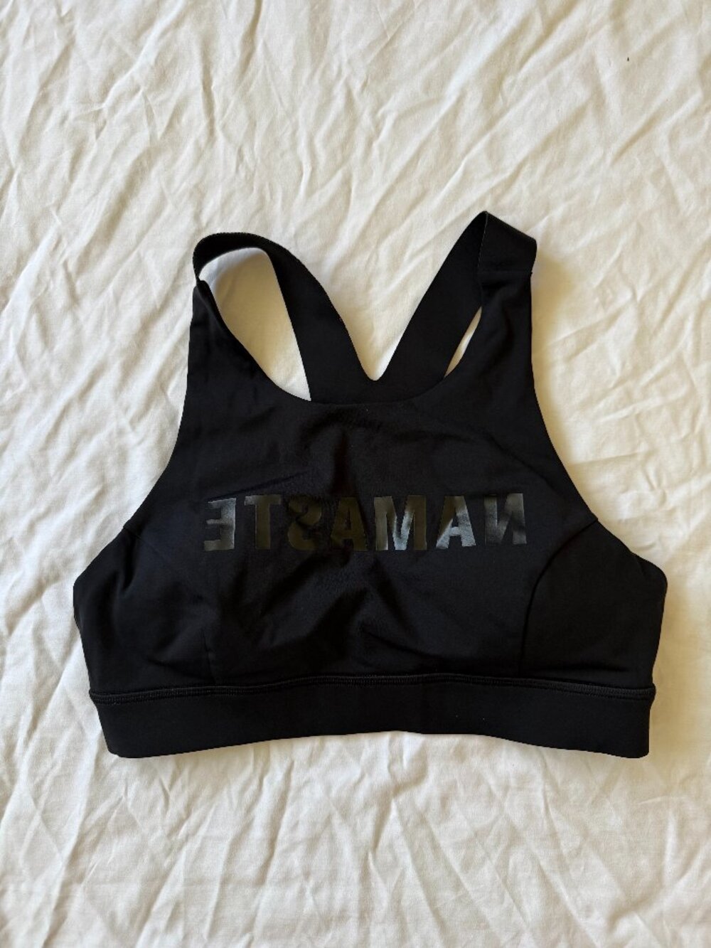 Lululemon Black Namaste Sports Bra Women's Strappy Yoga Workout Activewear